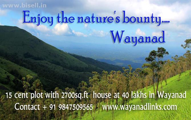 15 cent plot with 2700sq.ft doublestoried house at Wayanad