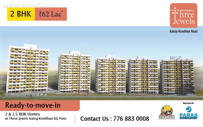 2.5  BHK Flats For Sale in Three Jewels At Katraj Kondhwa Road