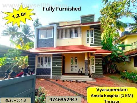 4 BHK Fully Furnished House for Sale near Amala Hospital, Thrissur