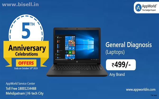 5th Anniversary Offer For General Service On Any Laptop @Appworld