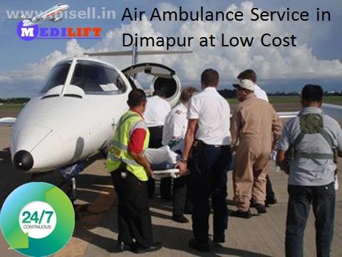 Air Ambulance Service in Dimapur with Doctor and Medical Service