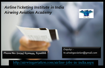 Airline Ticketing Institute in India Airwing Aviation Academy