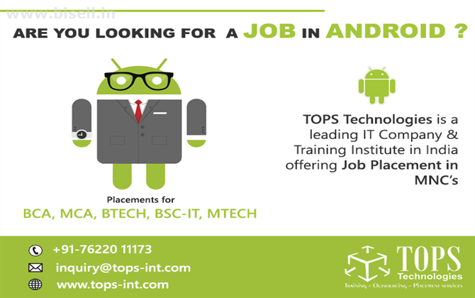 Android Freshers Jobs In Bhavnagar | TOPS Technologies