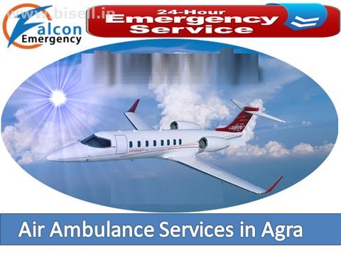 At low-cost Air Ambulance Services in Agra with Bed to Bed service