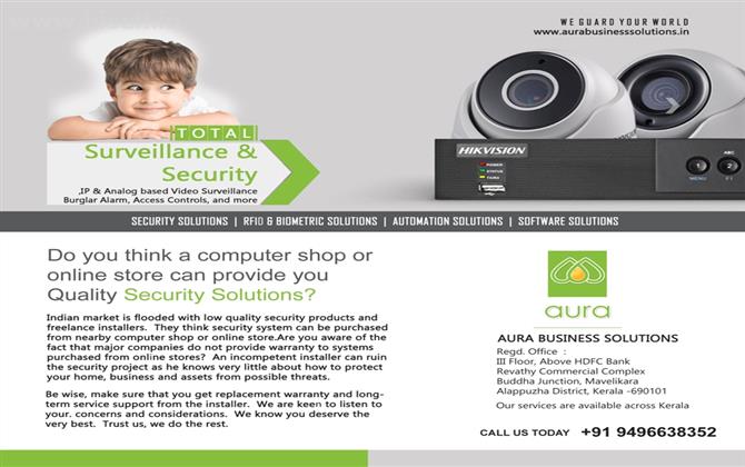 AURA - No.1 CCTV, Security Systems Company in Kerala