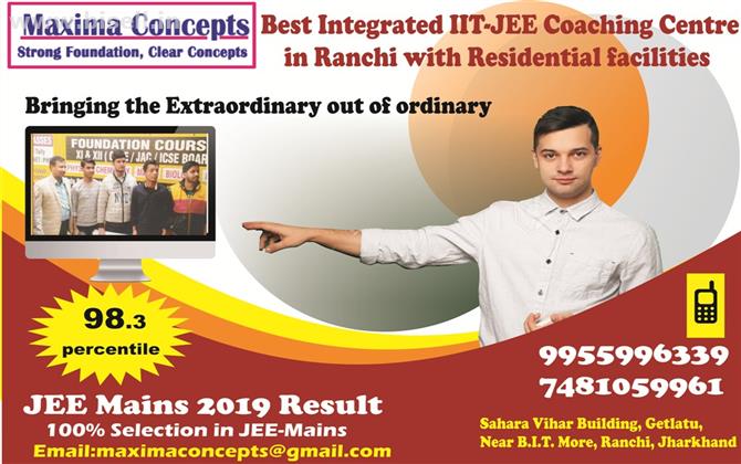 Best IIT-JEE + Medical Coaching with Hostel Facility & C.B.S.E. Schooling in Jharkhand.