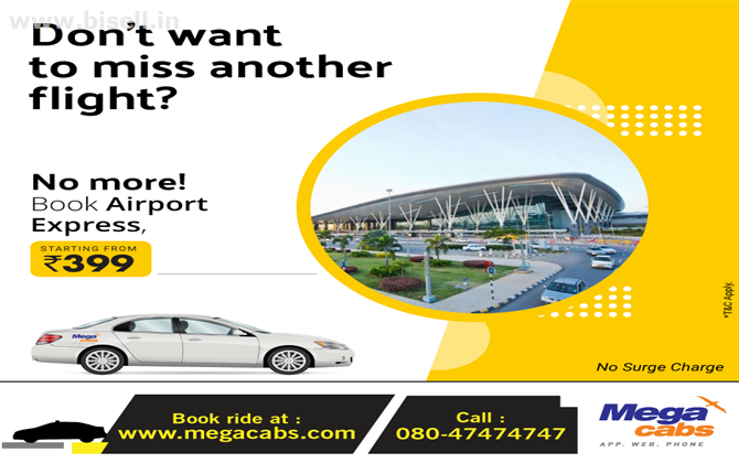 Book Cab and Taxi for Bangalore Airport