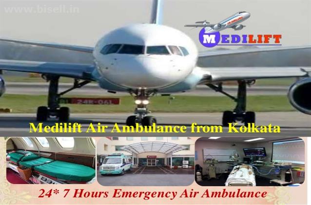 Book for Medical Care Facility by Medilift Air Ambulance Kolkata to Chennai Cost at Low-Fare