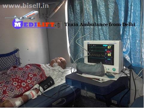 Book Low Fare Rescue Facility Train Ambulance from Delhi