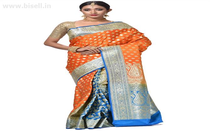 Buy Banarasi Sarees with bright colors and exclusive designs online