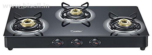 Buy prestige glass top 3 burner gas stove from nbhomeshop