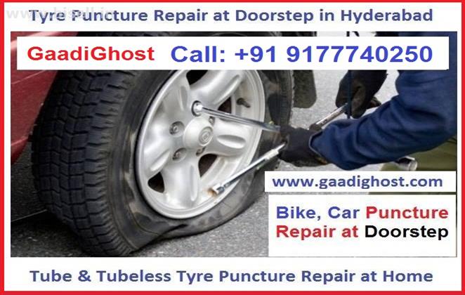 Doorstep Bike, Car Puncture Repair in Gachibowli, Manikonda Hyderabad