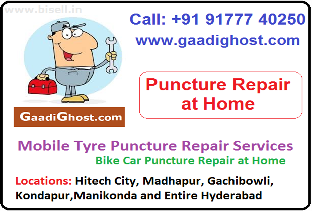 Doorstep Bike, Car Puncture Repair in Madhapur, Hitech City Hyderabad