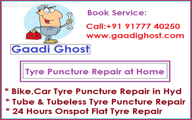 Doorstep Puncture Repair in Madhapur, Hitech City