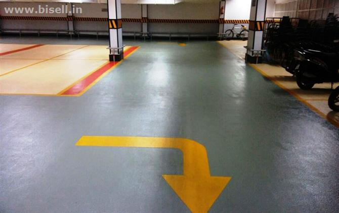 Epoxy ANTI-SLIP paint for sports floors and carparking floors.