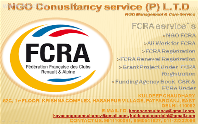 fcra Registration, renewaval, & prior registration