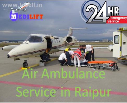 Get Best Air Ambulance Service in Raipur with Doctor Facility