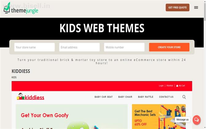 Get Free kiddiess Website Templates Online for Business From ThemeJungle