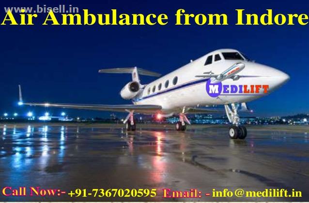 Get Reliable Air Ambulance from Indore to Mumbai with Hi-tech Medical Facility