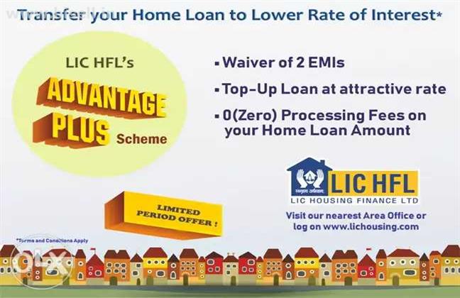 Home loan Transfer to LIC Housing finance Ltd rate of interest 8.40%@07376065422