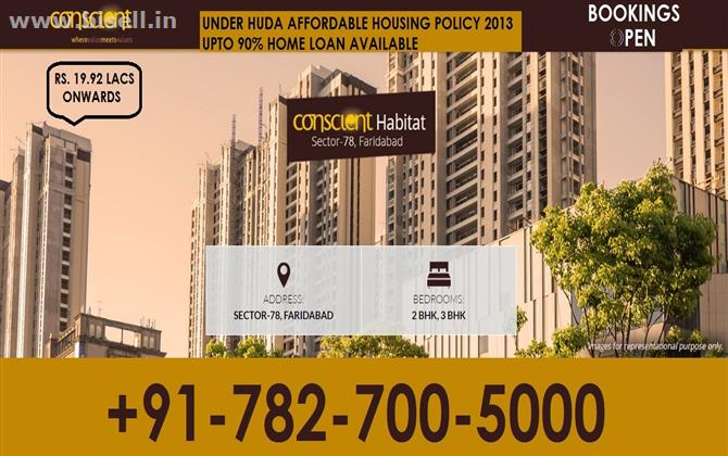 HUDA Affordable CONSCIENT HABITAT 2 bhk @ 19.90 lacs only