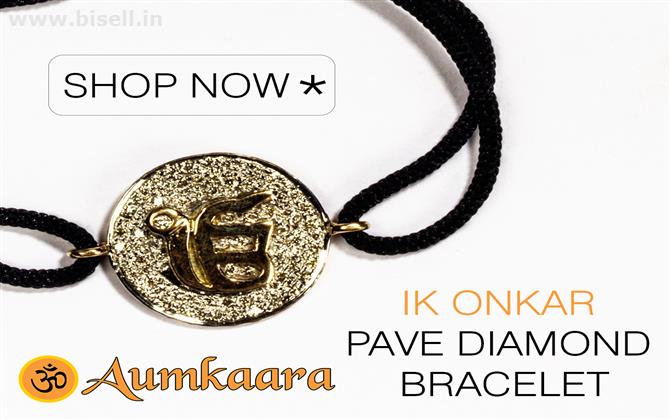 Ik Onkar Pave Diamond Bracelet