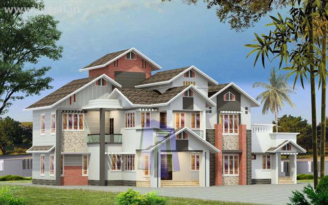 Kerala Style House Elevation And Plan, Call: +91 7975587298, www.houseplandesign.in