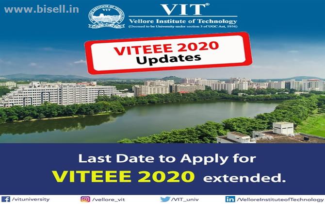 Last Date to Apply for VITEEE is Extended