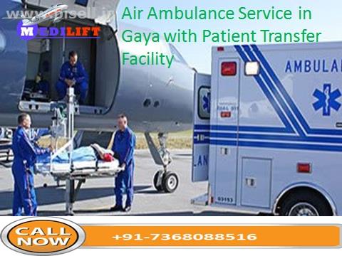 Medical Air Ambulance Service in Gaya with Patient Transfer Facility