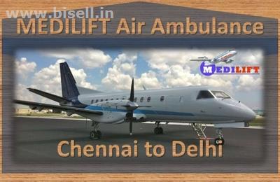 Medilift Air Ambulance from Chennai to Delhi: Book the World-Class Medical facility