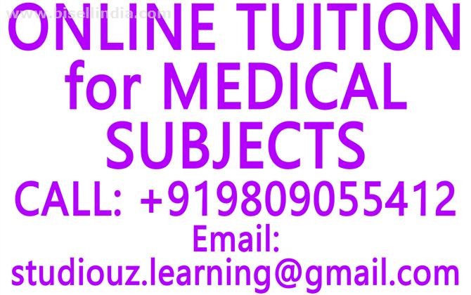 ONLINE TUITION ANYWHERE IN KERALA for ALL MBBS SUBJECTS- ANATOMY, DERMATOLOGY & VENEREOLOGY, BIOCHEMISTRY, MEDICINE, PHYSIOLOGY