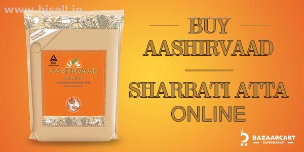 Order Online at Bazaarcart Aashirvaad Selects Sharbati Atta