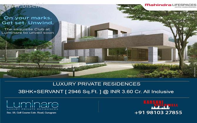 Ready to Move 3 BHK luxurious apartments in Gurgaon