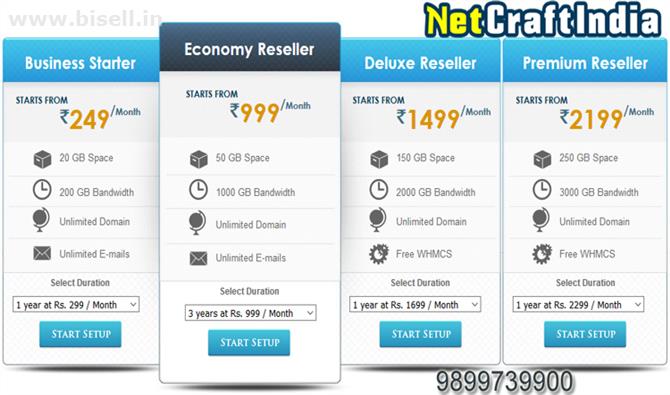 Reseller Web Hosting from Net Craft India