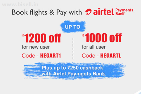 Save up to Rs1450 on Flights with Airtel Payments Bank