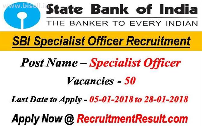 SBI Specialist Officer Recruitment