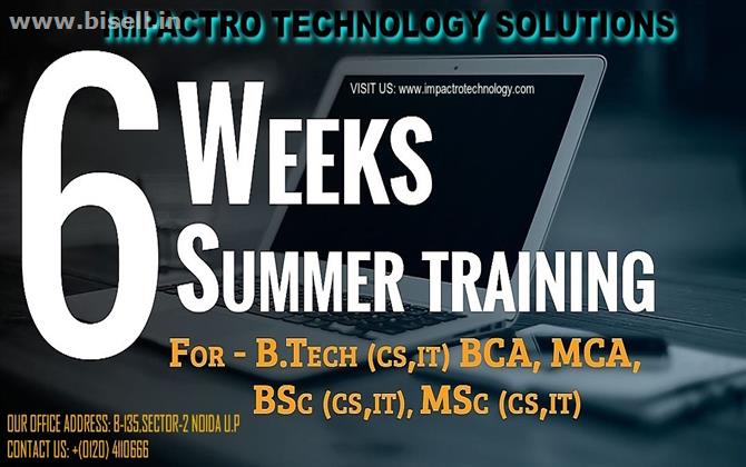 Summer Training | Live Project - 2 3 4 6 Weeks Regular Training