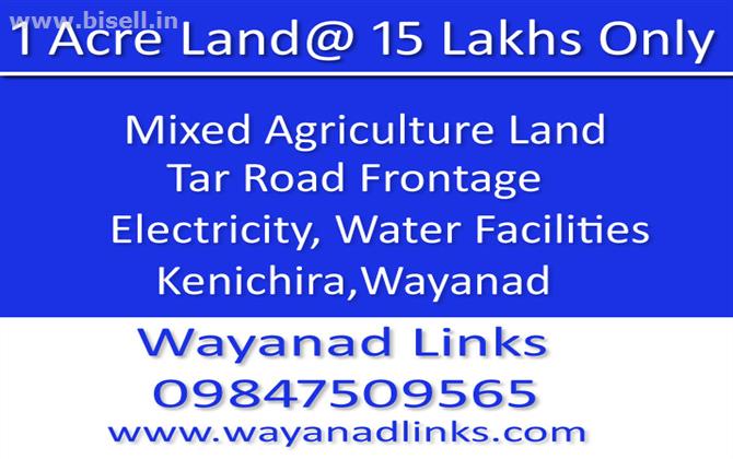 Tar road frontage 1 Acre agricultural land at Kenichira