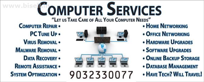 We do all computer repair services & network issue solutions at door step (Medchal)