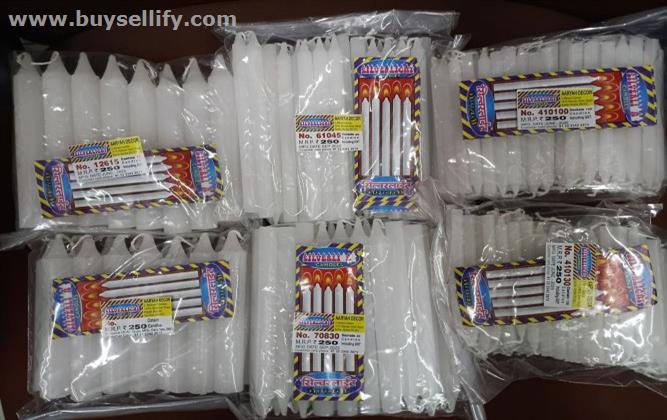 House Hold Plain White Candles- AARYAH DECOR