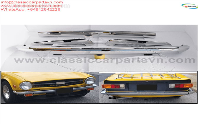 Triumph TR6 (1976) bumpers no number plate